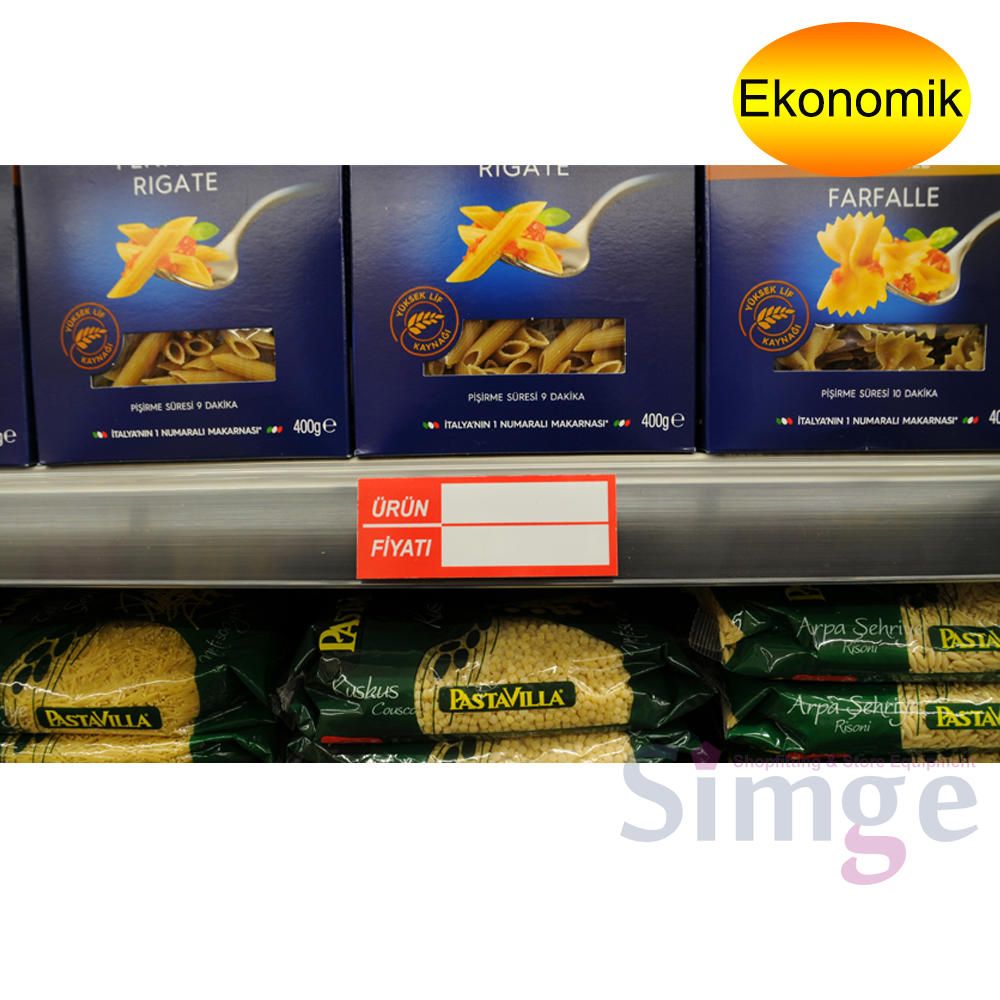 Erasable Shelf Front Label