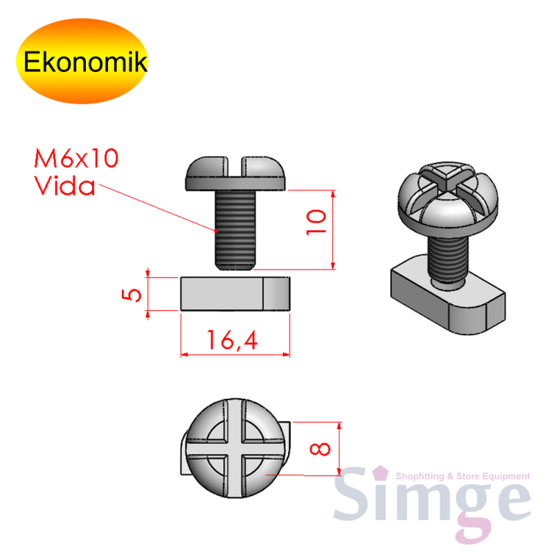 Aluminium Screw and Nut