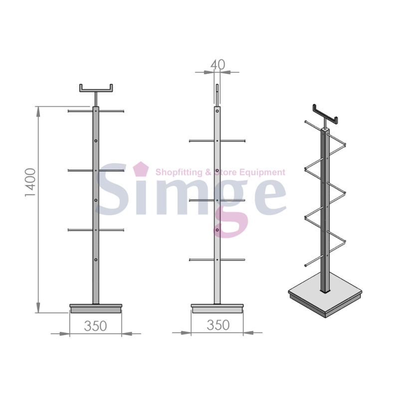 Lingerie and Socks Garment Rack MZ235