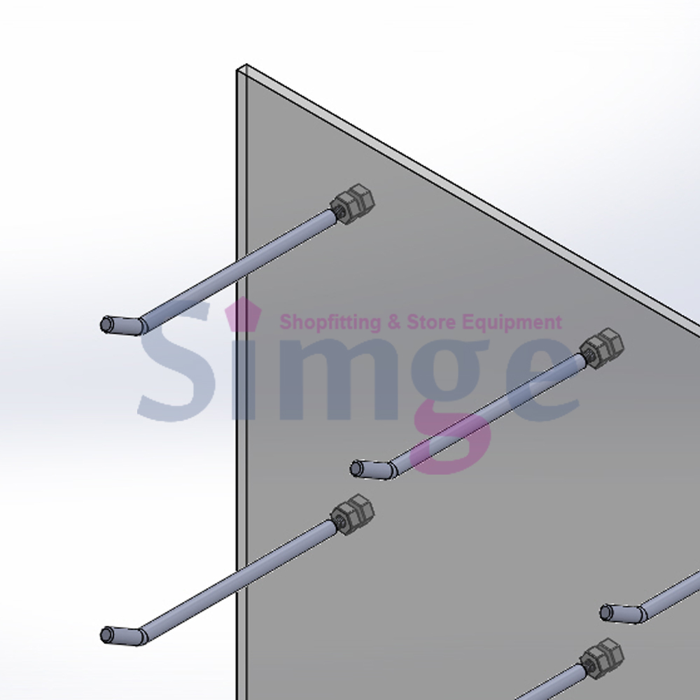Plexiglass and Glass Stand Screw Hanger Hook