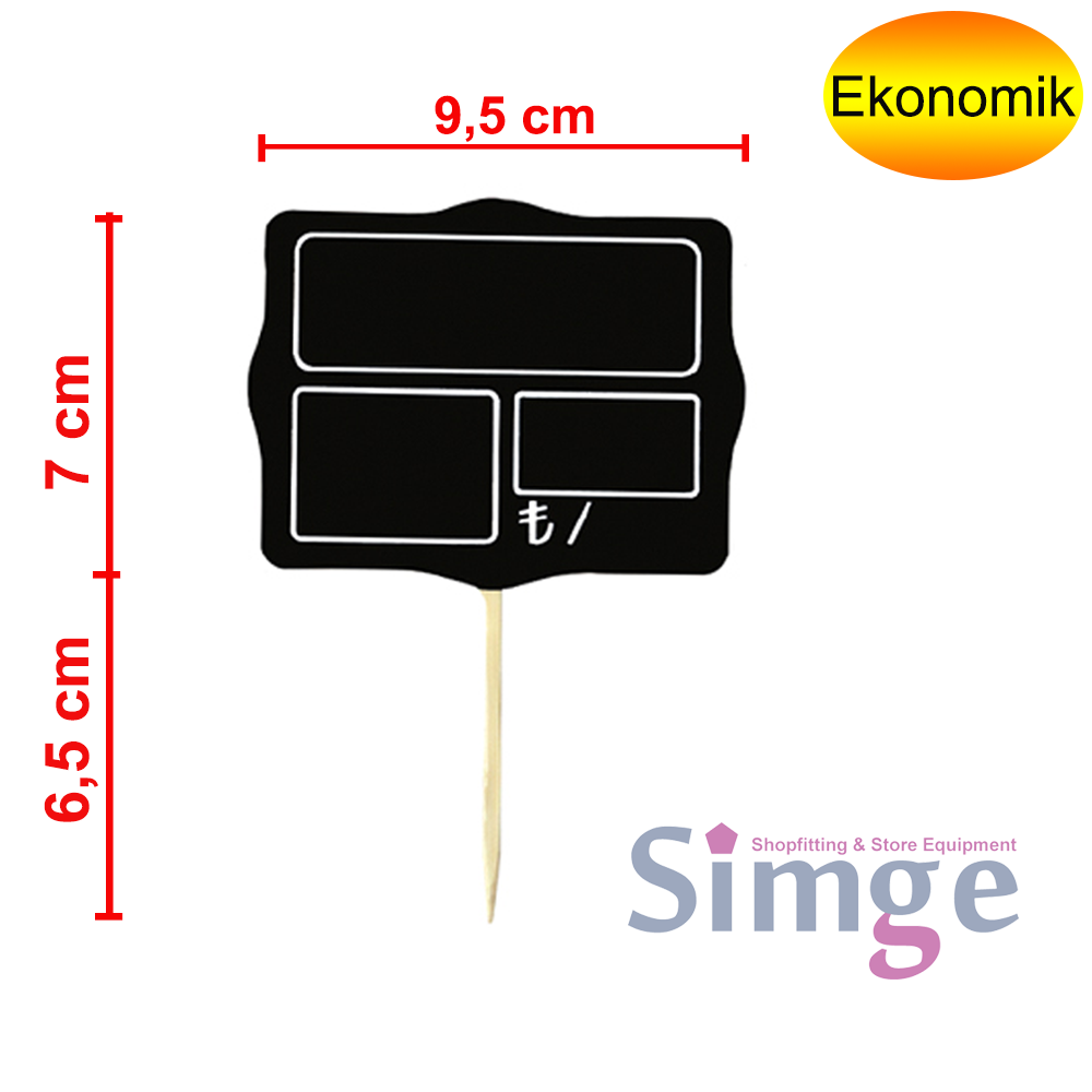 Square Price Rack with Wooden Stud, Label Holder, Erasable