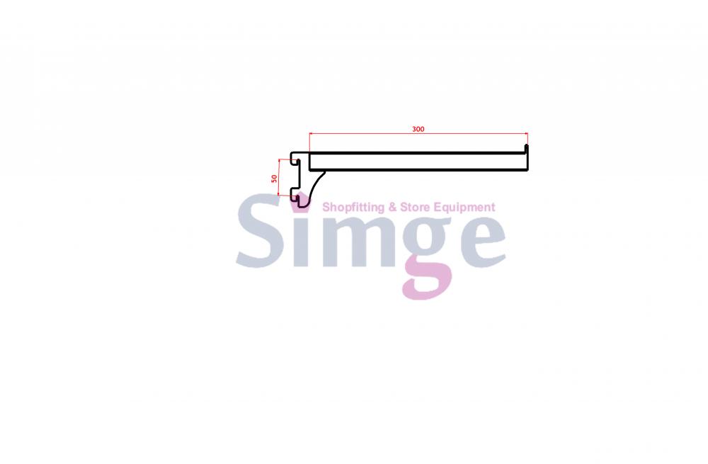 Straight Arm for Concealed Aluminum and Steel Stripping