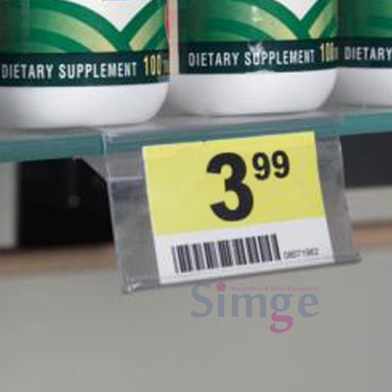 Glass Shelf Label Holder