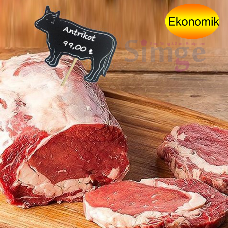 Delicatessen Section Calf Figured Price Rack, Label Holder