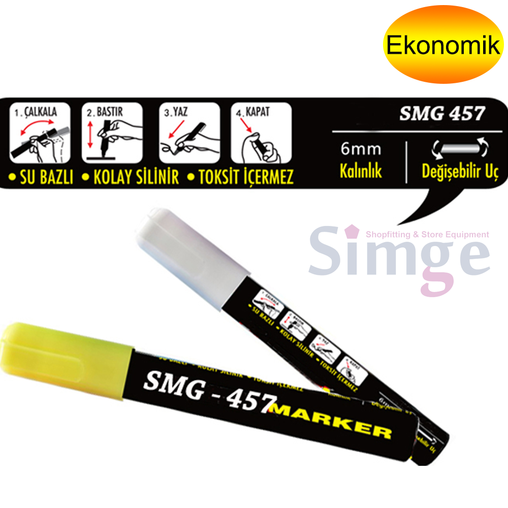 Writing Pen on Label Holder, Erasable White