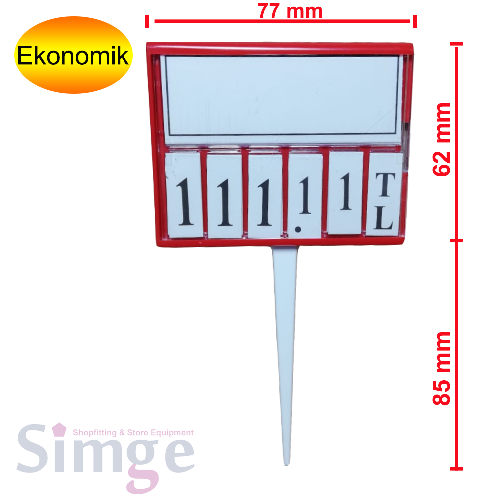 Numeral Cassette Holder with Stud, Small