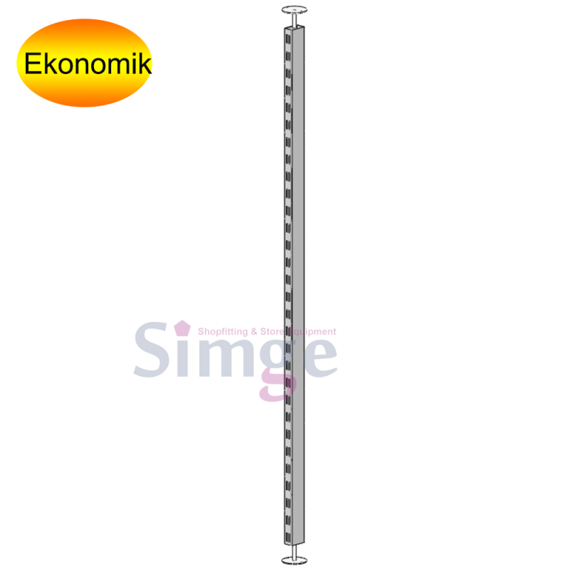 Shoe Store Display Front Metal Strut Double Surface With Slot