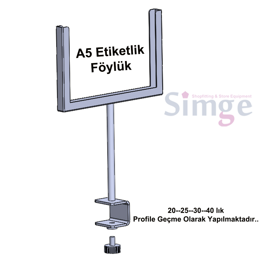 A5 Price Label Holder on Stand, Leaflet Holder
