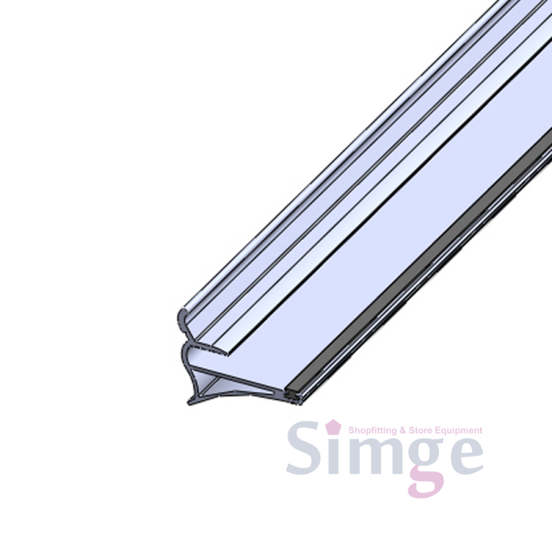 Wavy Surface Panel Glass Holder Aluminum Shelf Profile