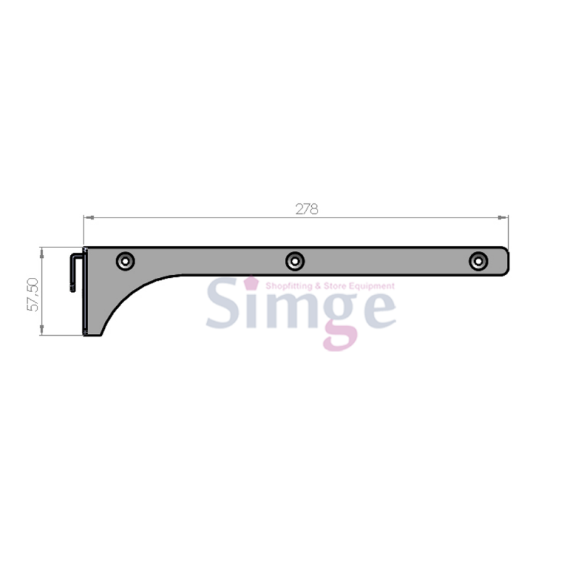Grid Grid Shelving System Side Screw Shelf Bracket