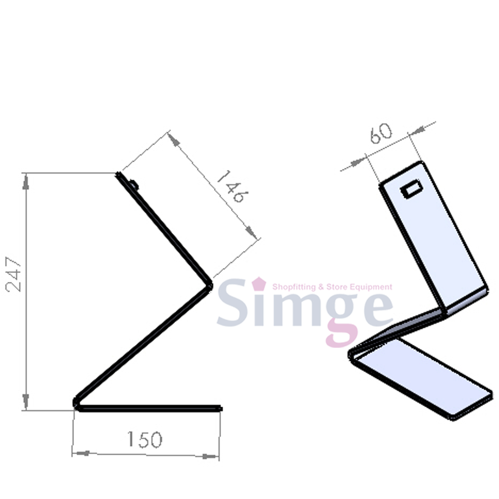 Shoe Display Stand Z Riser