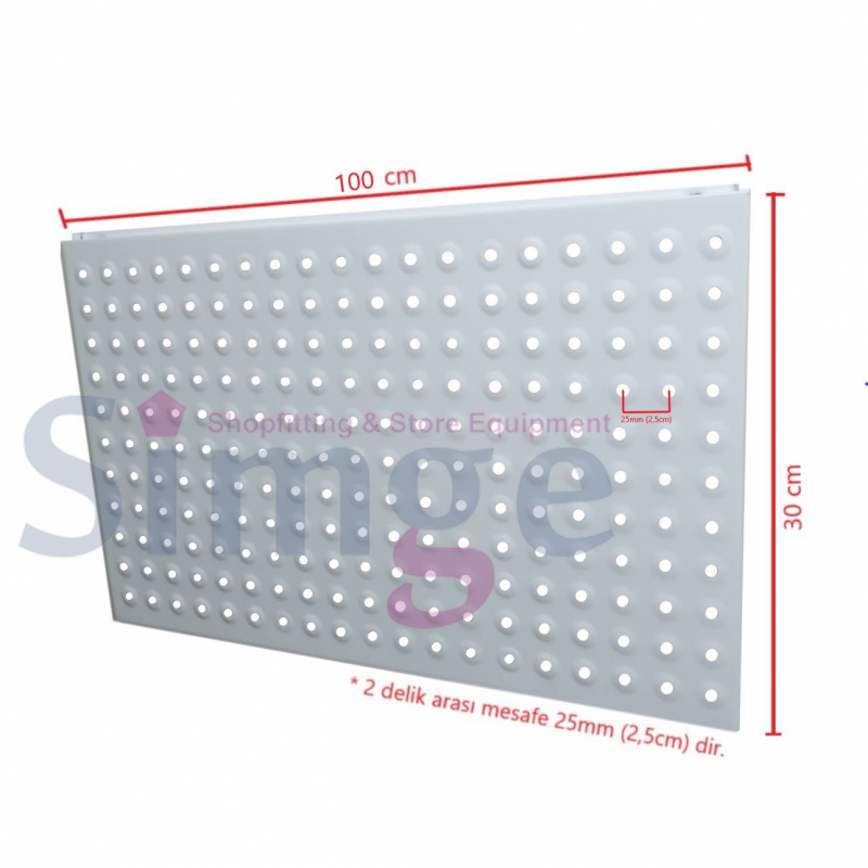 Perforated Panel, Perforated Background Panel - White