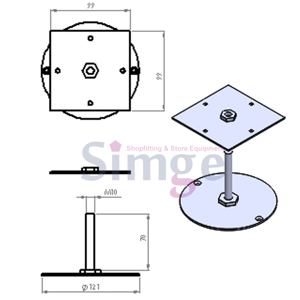 Wooden Strut Floor Connection Leg