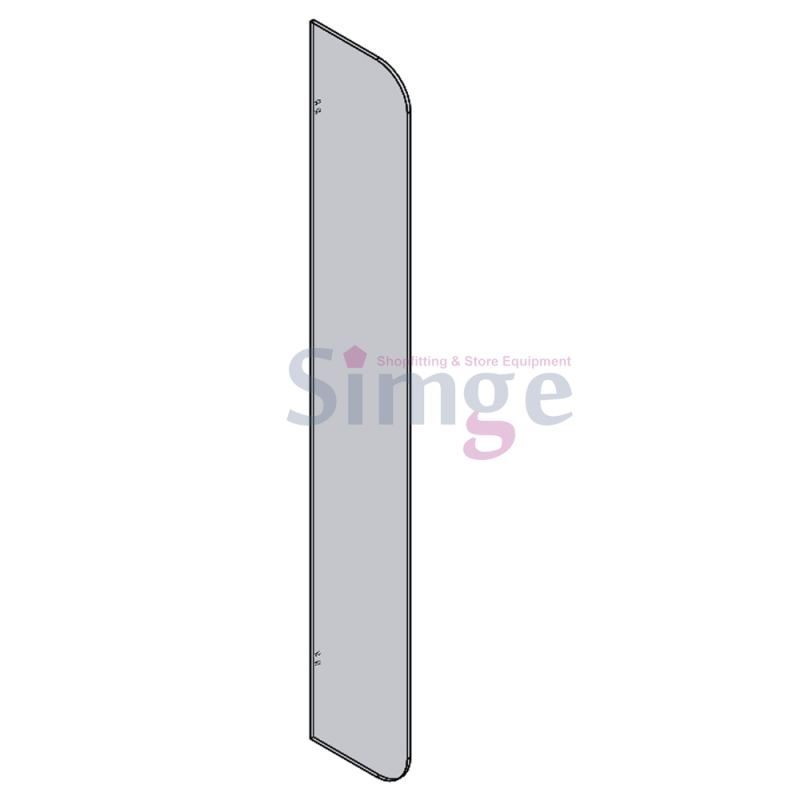 Wavy Aluminum Pharmacy Shelf Systems Category Divider Plexi Seperator