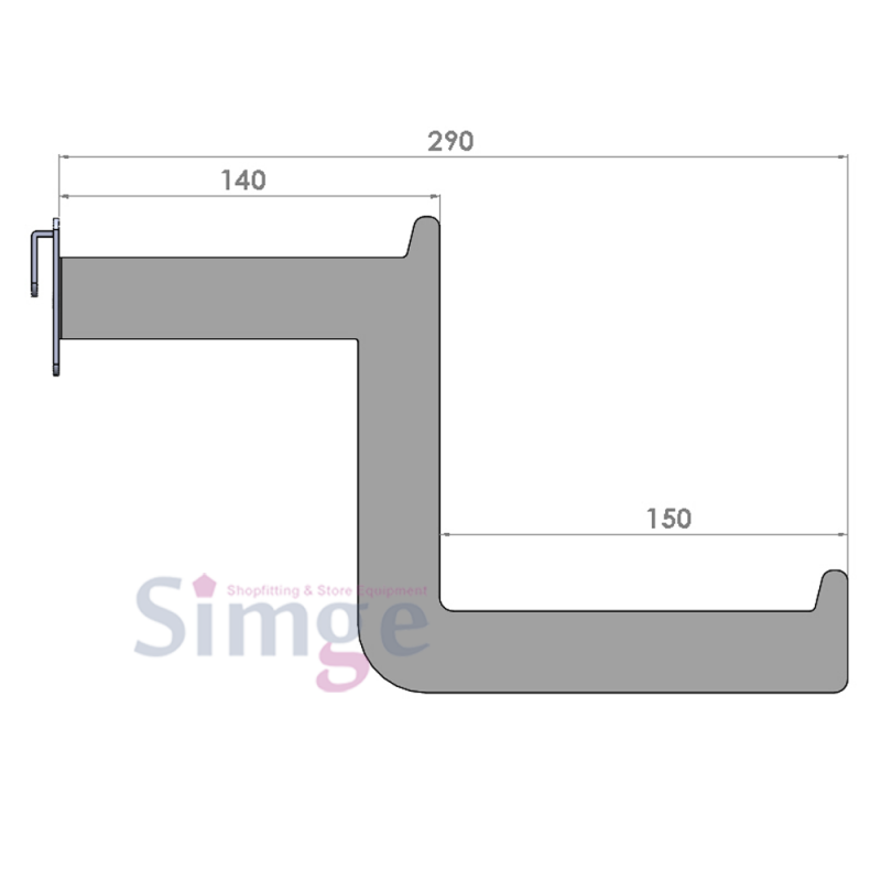 Grid Panel Z Shaped Hanger Arm Walking Stick