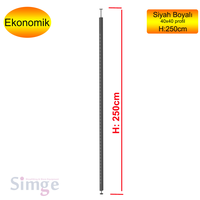 Shop Display Shelf Post, 250 cm