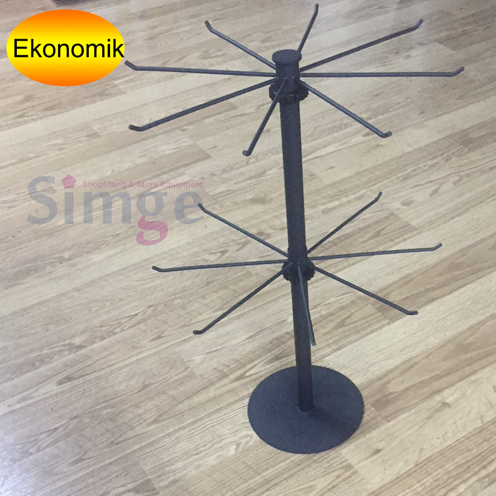 Double-Deck, Swivel, Tabletop Accessory Stand