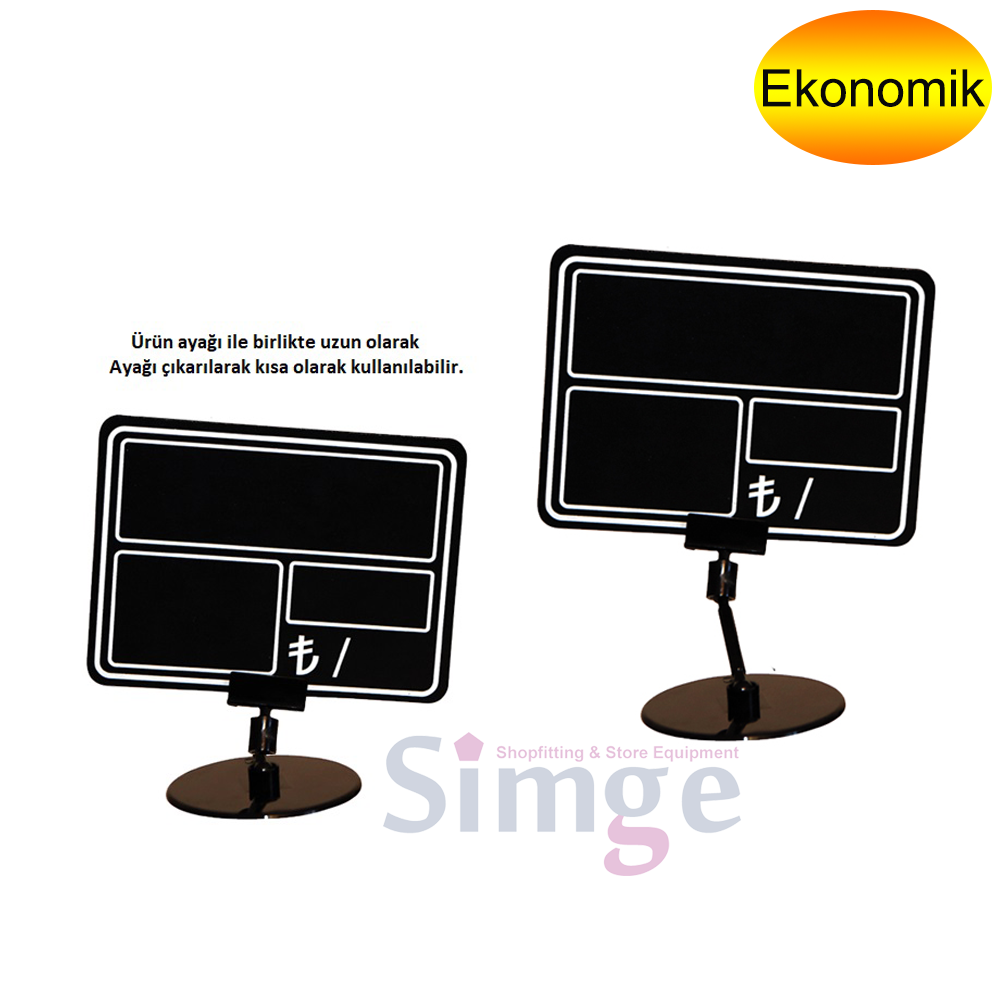Footed Price Tag Holder Rectangular