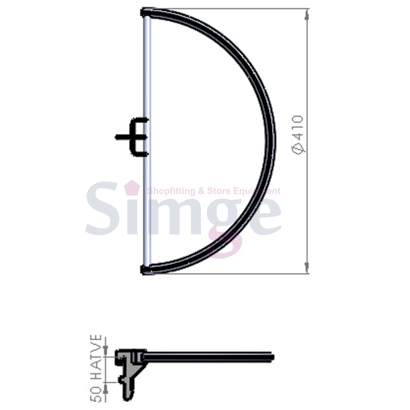 Lingerie D Type Wall Strip Hang Rail