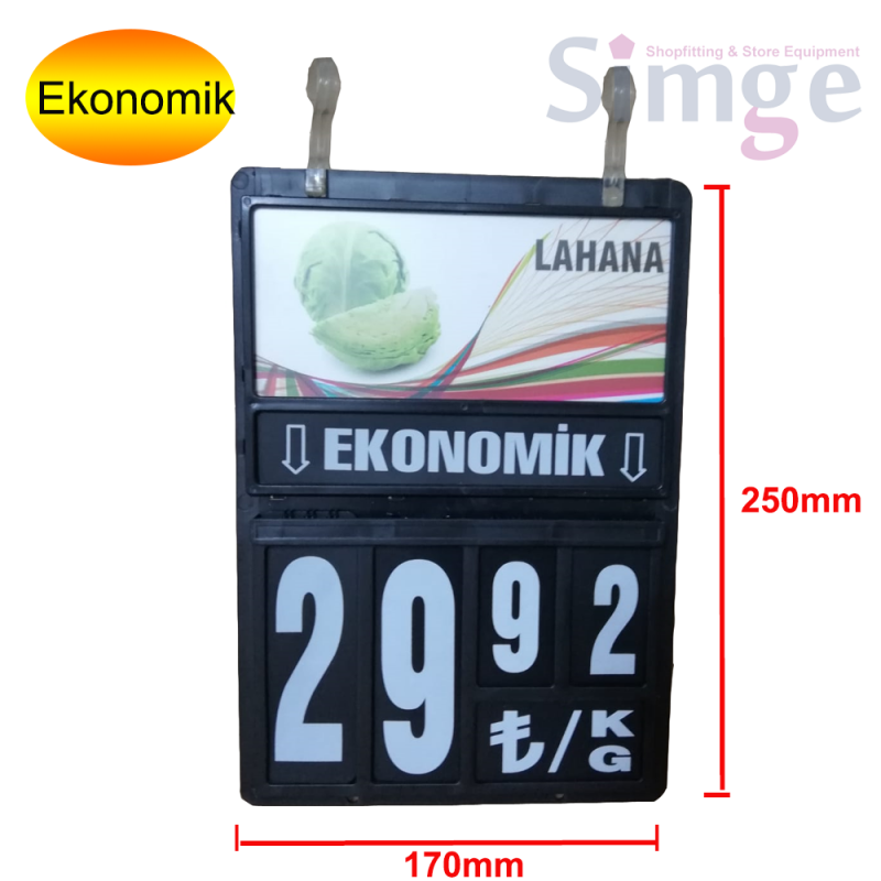 Illustrated Greengrocer Price Label Holder, Black
