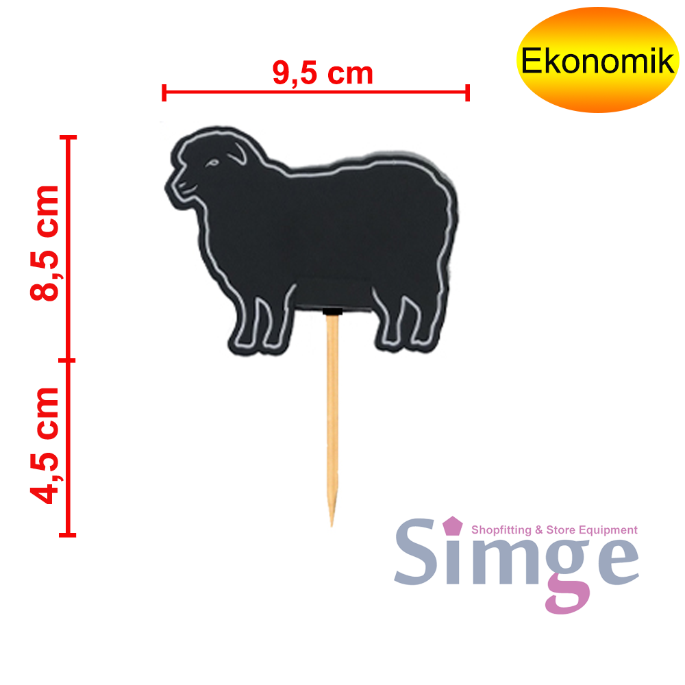 Animal Figure Label Holder with Wooden Stud