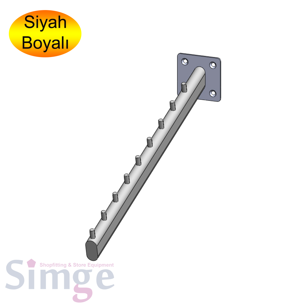 Curved Clothes Hanger Carrier that Can Be Screwed to the Wall