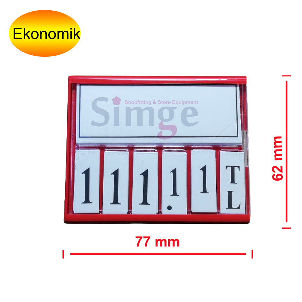 Price Cassette Number Label Holder, Small