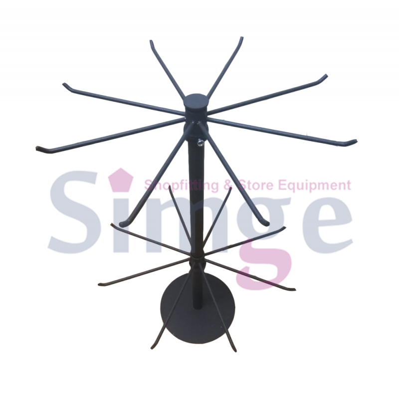 Double-Deck, Swivel, Tabletop Accessory Stand