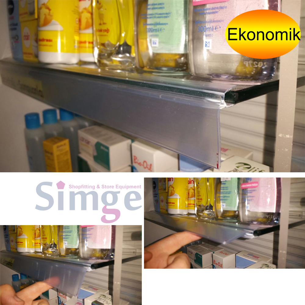 Glass Shelf Label Holder Flexible