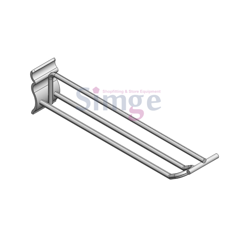 Double Wire Hanger Hook with Wavy Herringbone Board Label Carrier