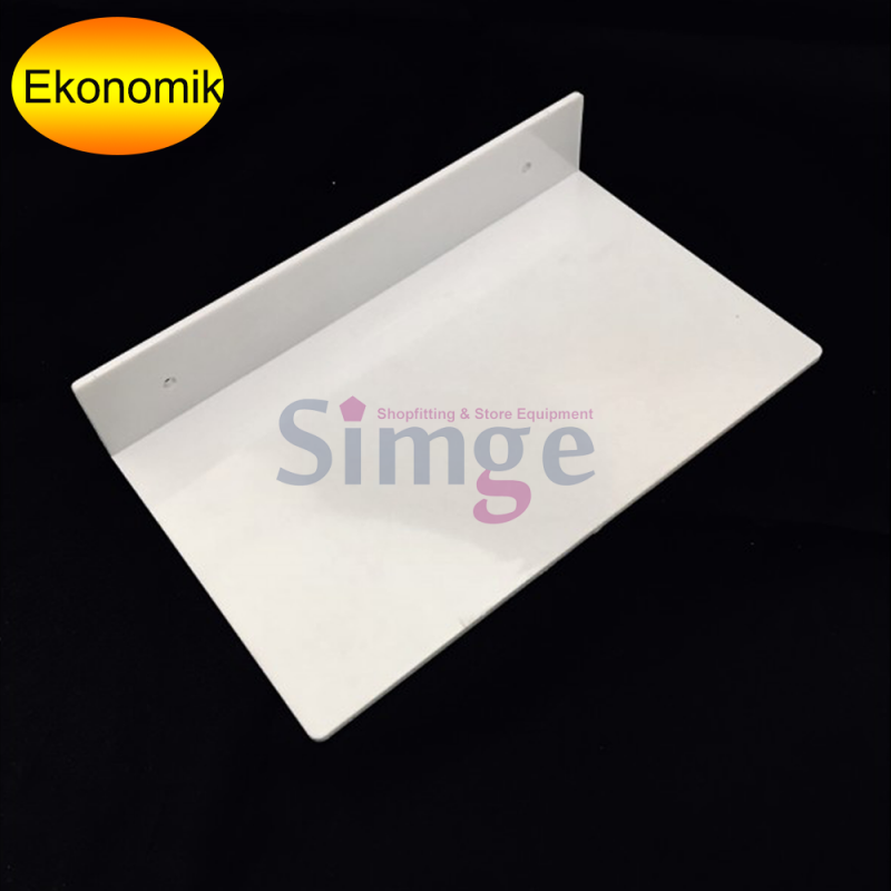 Shelf that can be glued or screwed to glass