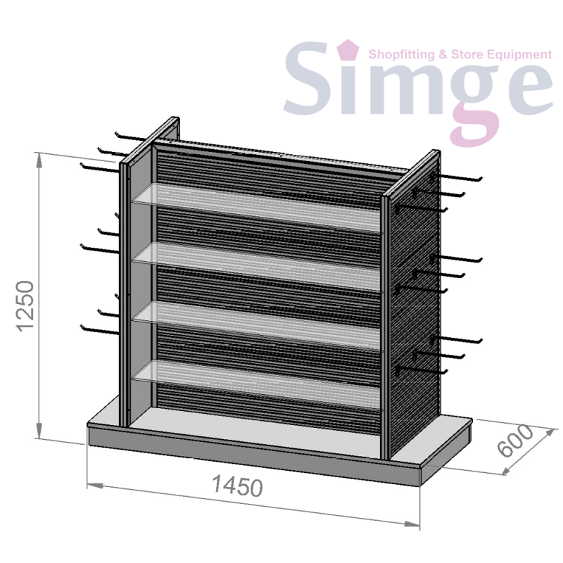 Pharmach H Type Retail Display Gondola Rack