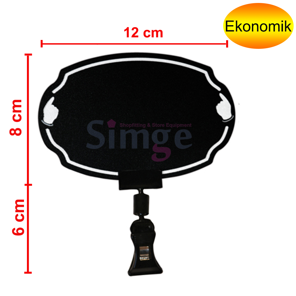 Latched Price Tag Holder Ellipse