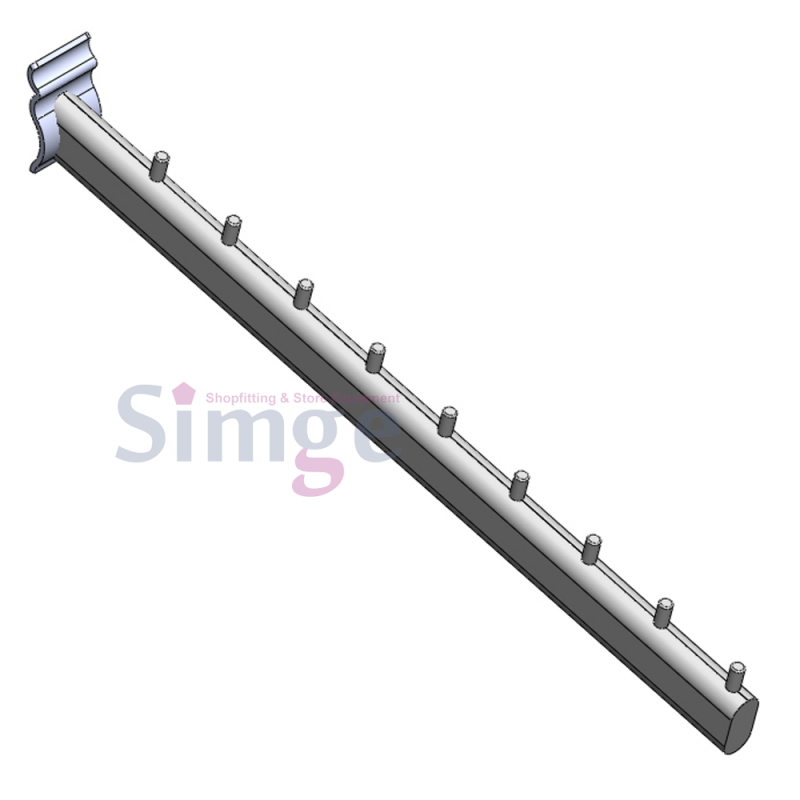 Wavy Aluminum Curved Pin Cane Hanger