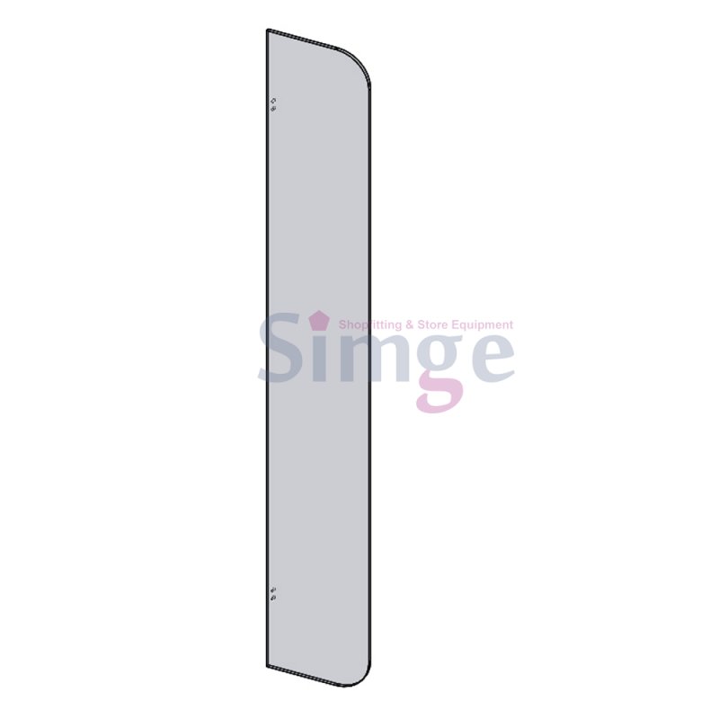 Wavy Aluminum Pharmacy Shelf Systems Category Divider Plexi Seperator