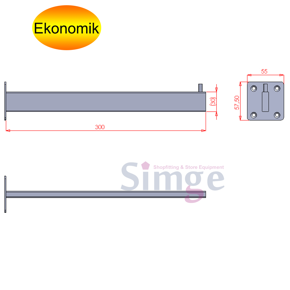 Single Pin Flat Cane Hanger Straight to the Wall