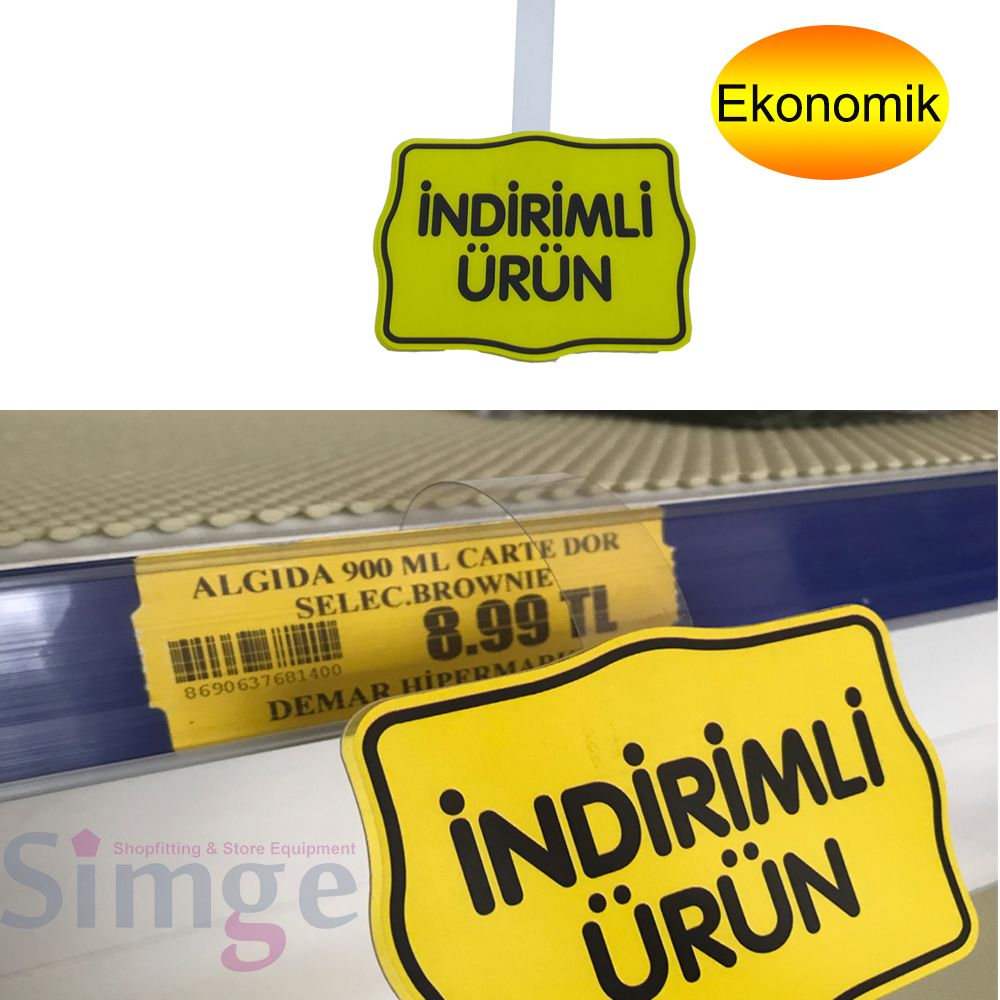 Suspended Discounted Product Price Label Holder Tab