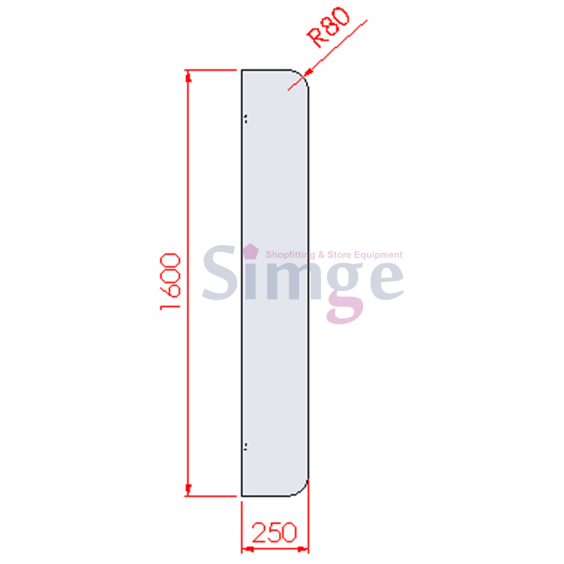 Wavy Aluminum Pharmacy Shelf Systems Category Divider Plexi Seperator