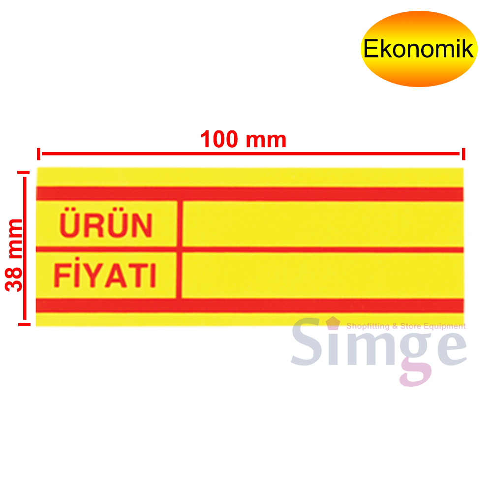 Erasable Shelf Front Label