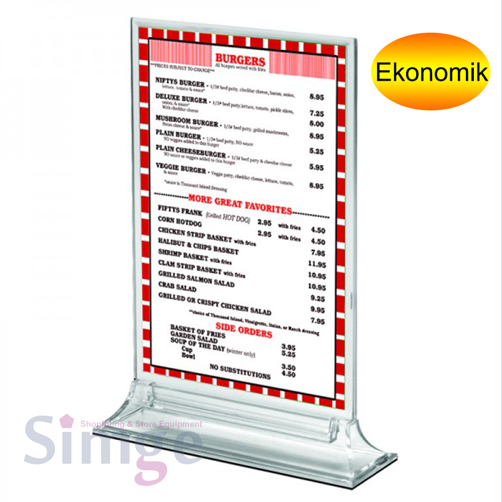 Menu Holder for Restaurants, Cafes and Bars