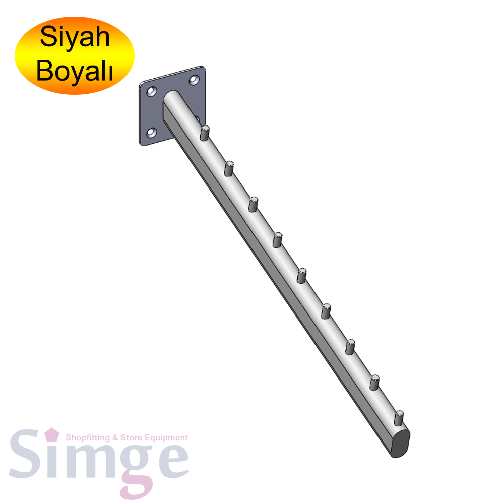 Curved Clothes Hanger Carrier that Can Be Screwed to the Wall