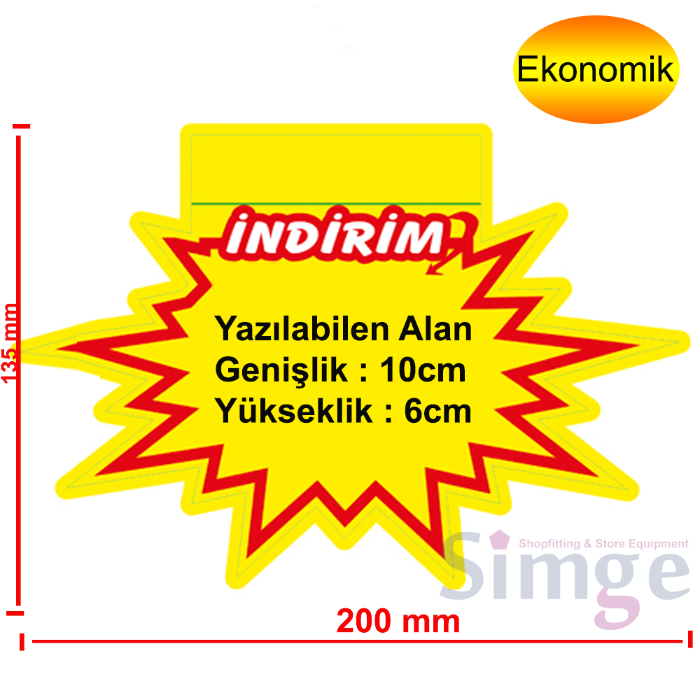 Star Label Holder, Shelf Front