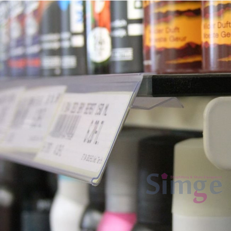 Glass Shelf Label Holder