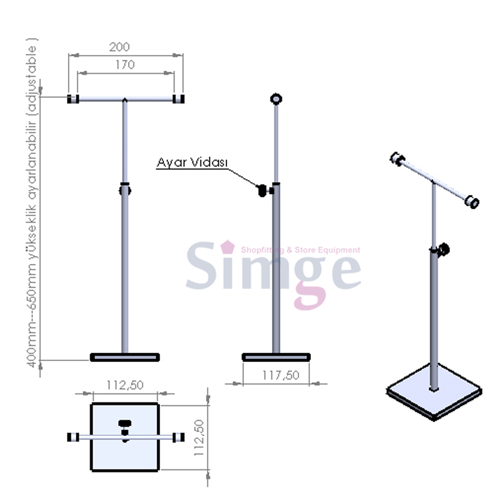 Double Bag Holder Height Adjustable Stand