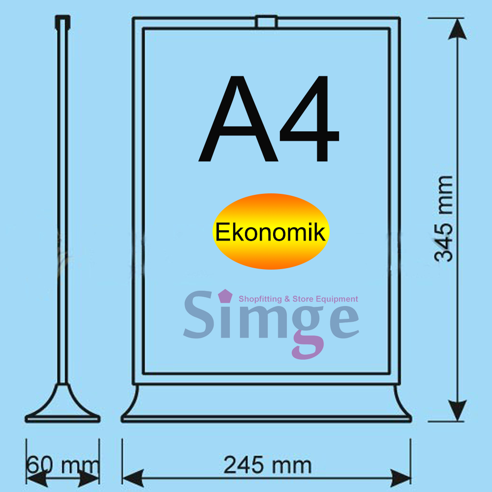 A4 Flat Promotional Table Top and Shelf Top Price Label Holder