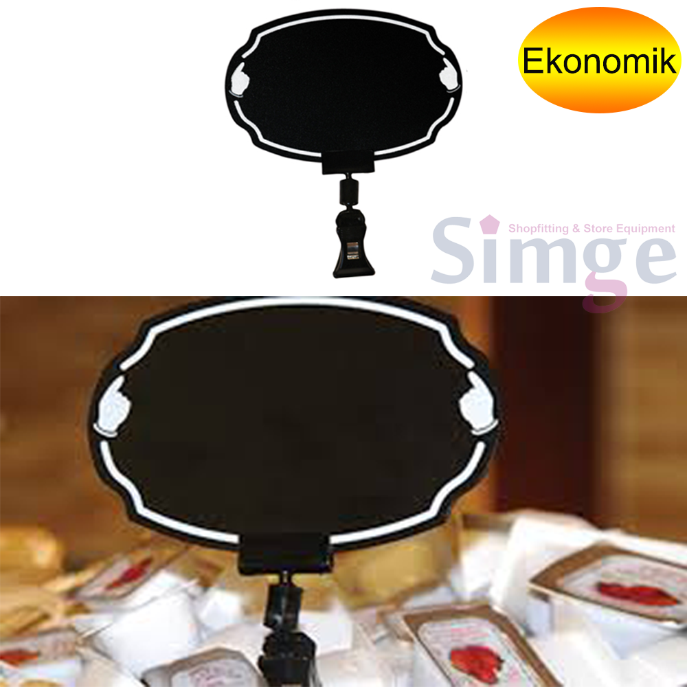 Latched Price Tag Holder Ellipse