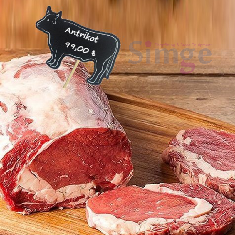 Delicatessen Section Calf Figured Price Rack, Label Holder