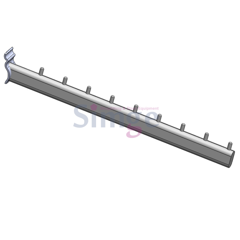 Wavy Aluminum Curved Pin Cane Hanger