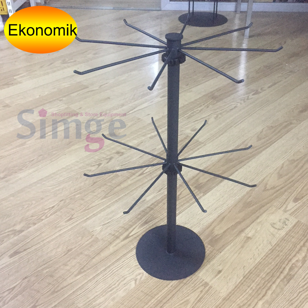 Double-Deck, Swivel, Tabletop Accessory Stand