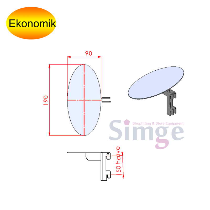 Shoe Attachment, Metal Profile Rack Post Insert
